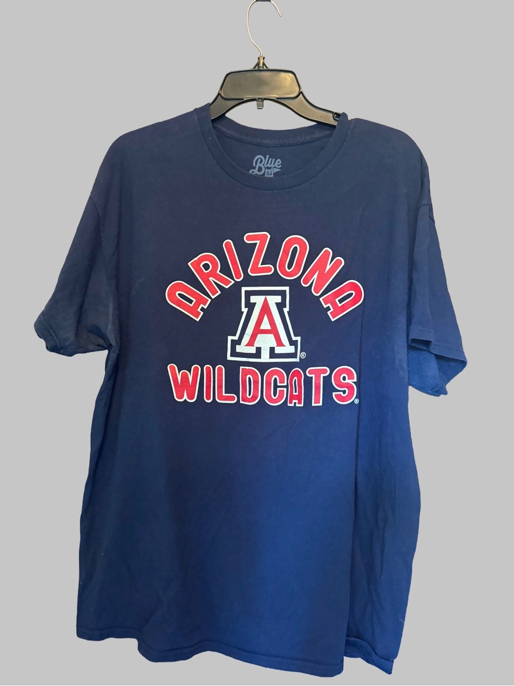 Blue 84 Navy Arizona Wildcats Graphic Tee with Red and White Logo